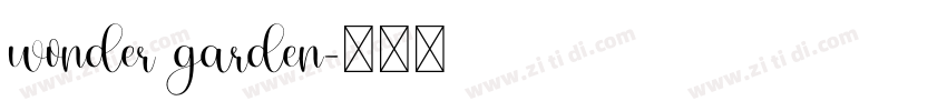 wonder garden字体转换